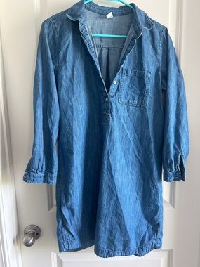 Old Navy Light Blue Denim Button-Up Dress